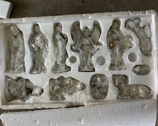 11-piece ceramic nativity scene - $10