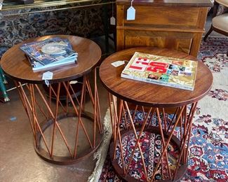 Round End Table Pair $175
