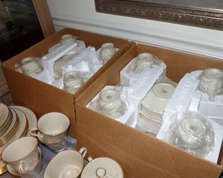 Lenox Heiress dinnerware for 12, service for 4 never used but out of box, service for 8 NIB