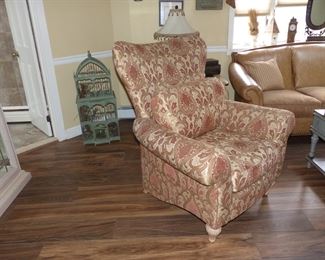 Accent chair, decorative bird cage