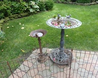 Outdoor bird baths