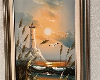 One of several vintage signed wall art pieces.