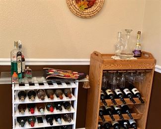 2 Great Wine racks, wine is gone.