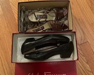 Ferragamo and Givenchy heels 
