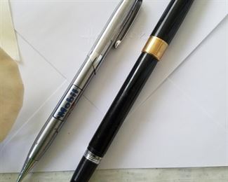 Fountain Pen and Vintage Mobil Oil Pen
