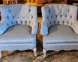 2 occasional chairs light  blue