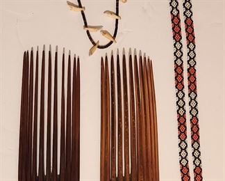 comb, tooth necklace, beaded necklace 