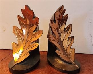 vintage maple leaf bookends 