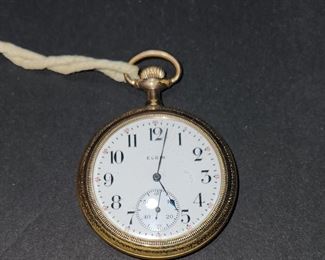 gold pocket watch Elgin 
