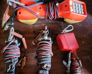 Old phones, line worker tools