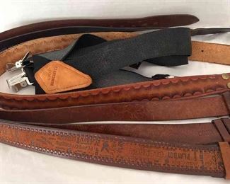 Leather Belts One with Playboy Designs  Suspenders