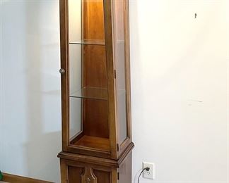 LightUp Wooden Curio Cabinet with Glass Door