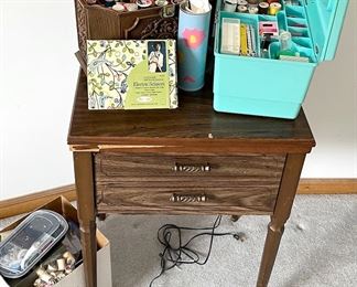 Sewing Machine with Sewing Craft Supplies