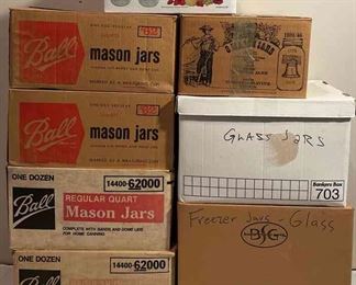 Various Shaped Sized Glass Jars