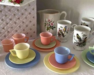 Vintage Glass Tea Set for 4 More