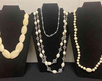 Cream And White Necklaces