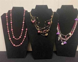 Purple And Pink Necklaces