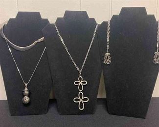 Silver Toned Necklaces And More
