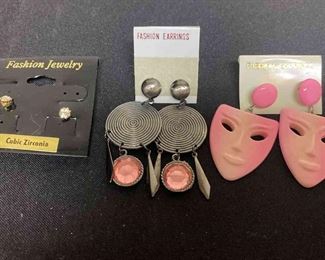 Three Pairs Of Earrings