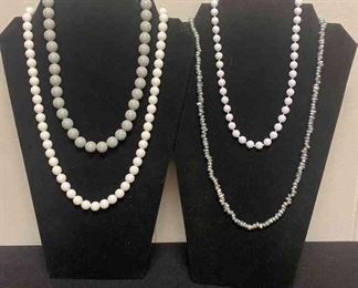 White And Gray Necklaces