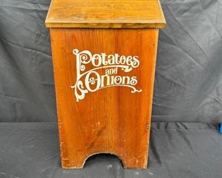Vintage Wooden Kitchen Storage Bin