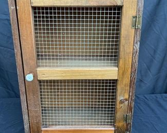 Vintage Solid Wood Screened Cabinet