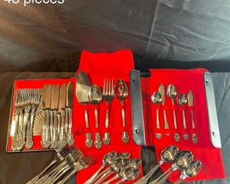 Vintage 48 Pcs Silverware Set In Case