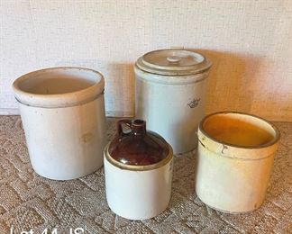 Vintage 20th Century Stoneware Pots Mix