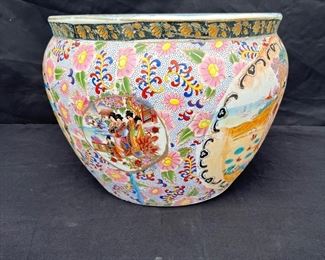 Oriental Furnishings Porcelain Bowl Planter