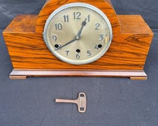 Mantel Wooden Clock With Key