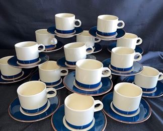 International BANDS OF CELEBRATION 8oz Cup Saucer Stoneware Japan