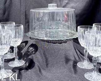 Glass Crystal Cups Cake Stand With Lid