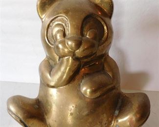 Brass Bear, 10" tall