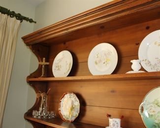 Hand Painted Plates, Decanter and Glasses