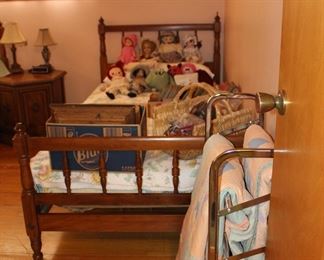 Twing Beds, Vintage Toys,m Dools, Table, Lamps, Quilts