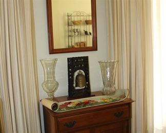 Cabinet and Mirror