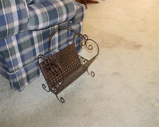 Vintage Metal Magazine Rack