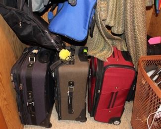 Suitcases and Rugs and travel bags