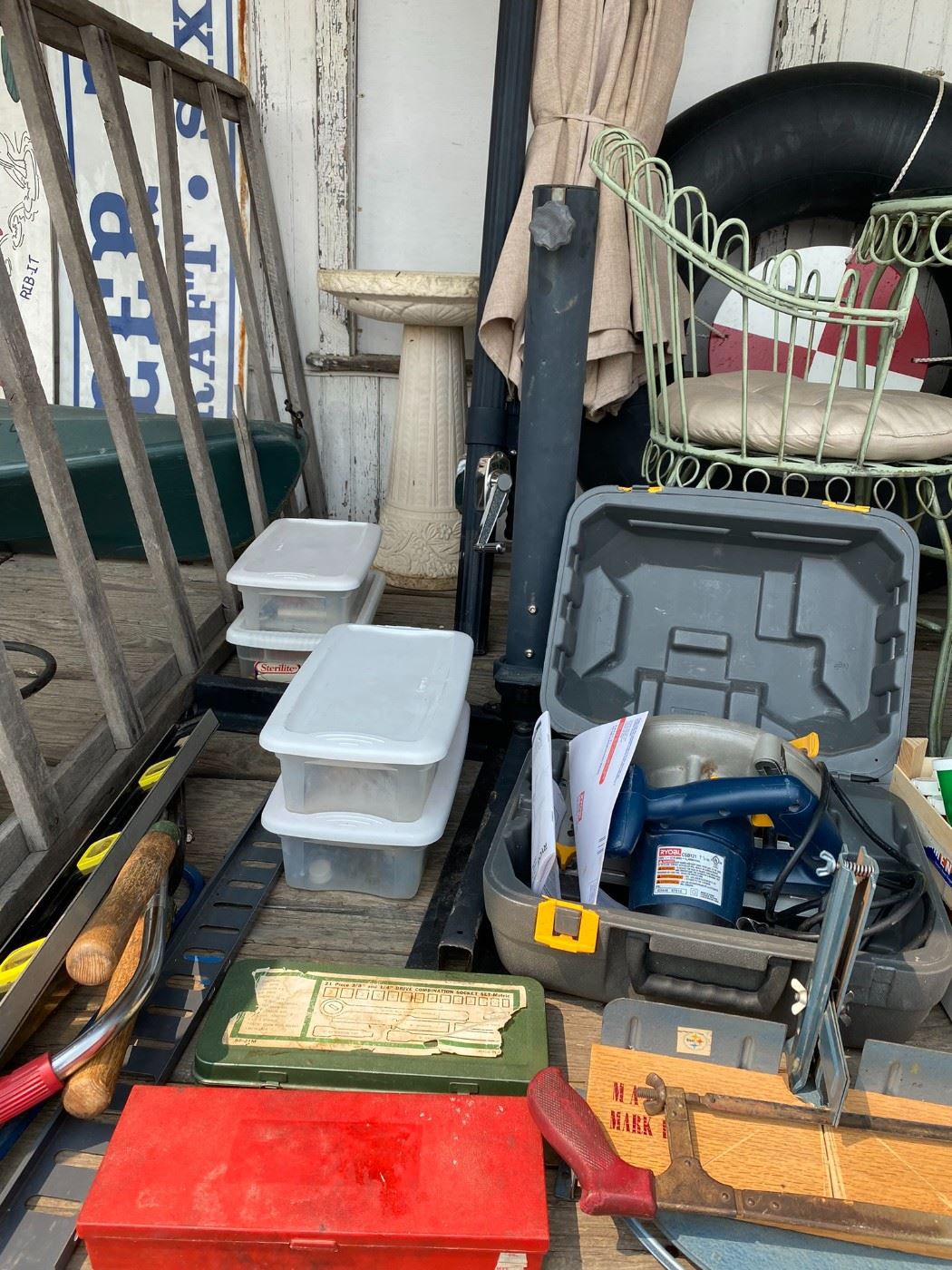 Misc tools on porch
