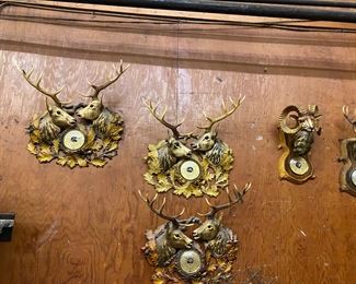 carvings, clocks, etc