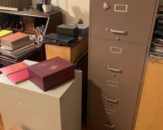 Metal File Cabinet and Misc Items
