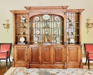 Sligh motion furniture lighted entertainment center with built in electronic tv lift