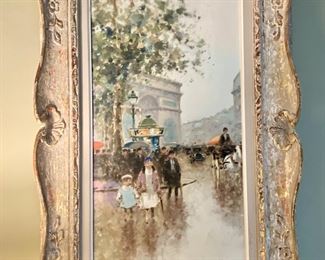 Andre’ Gisson - Paris Street Scene, oil on canvas