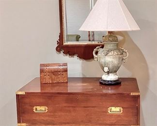 Brass mounted campaign chest