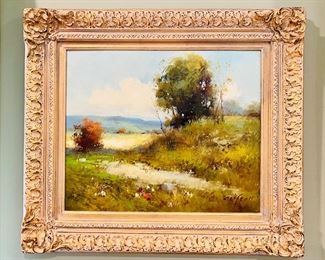 Clifton field landscape oil on canvas 