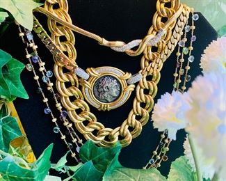 Roberto Coin 18k and several other 18k gold necklaces 