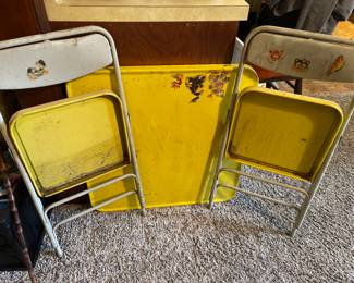 Childs vintage card table and chairs