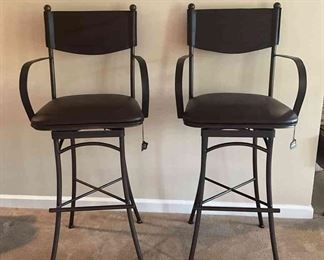 002 Genuine Leather Barstools