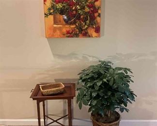 Art Plant and TV Tray
