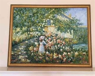 Girl in the Flower Garden